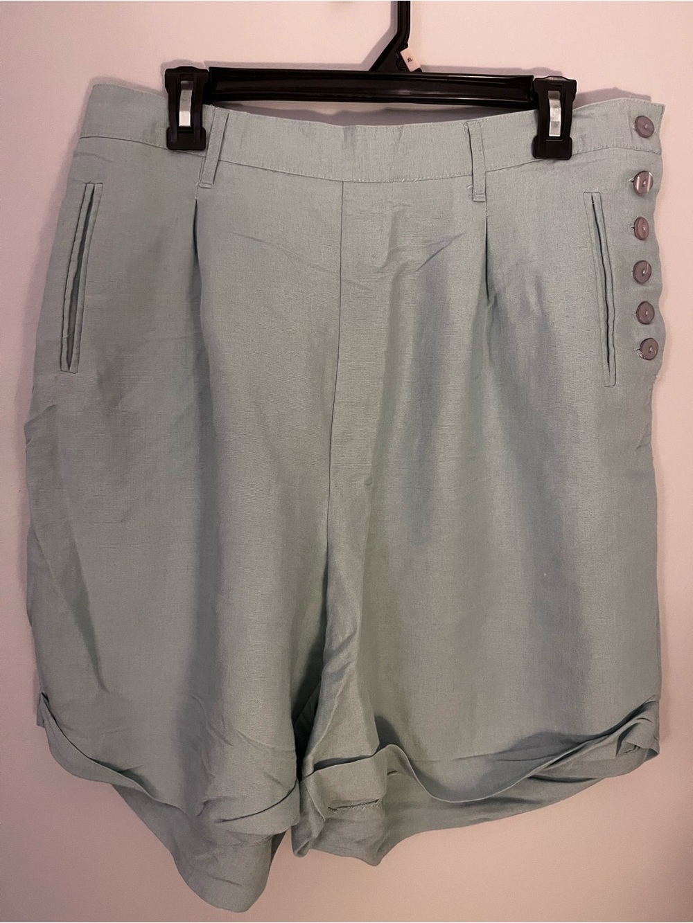 Vintage BUG Best United Garment Company Mint High-Rise Button-Detail Plus 18W/20